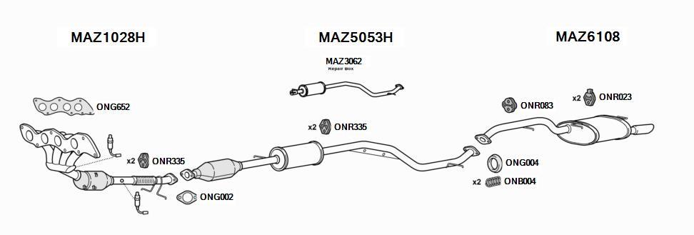 Mazda 5 Exhaust System | EXPRESS DELIVERY on - Exhausts